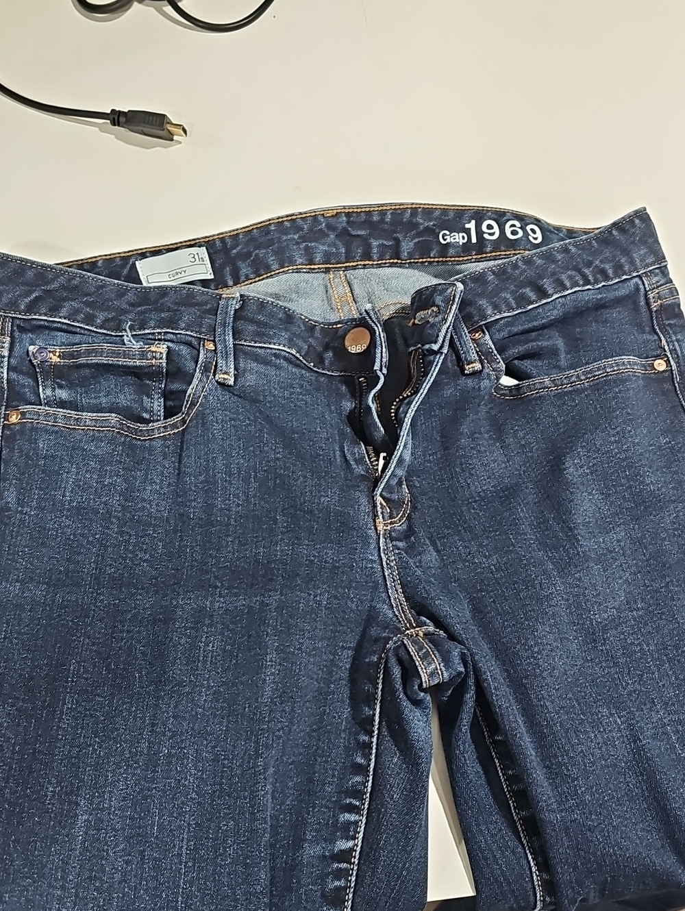 GAP 1969 Women's Dark Indigo High-Rise Jeans